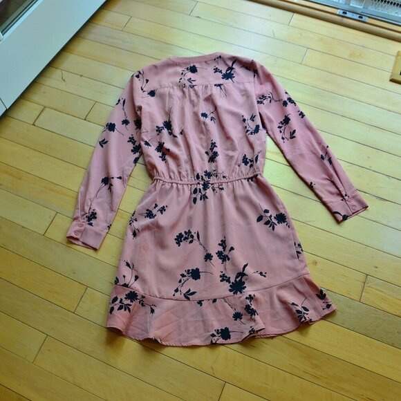 Joie Pink Acey Floral Long Sleeve Dress Size XS - Picture 10 of 12